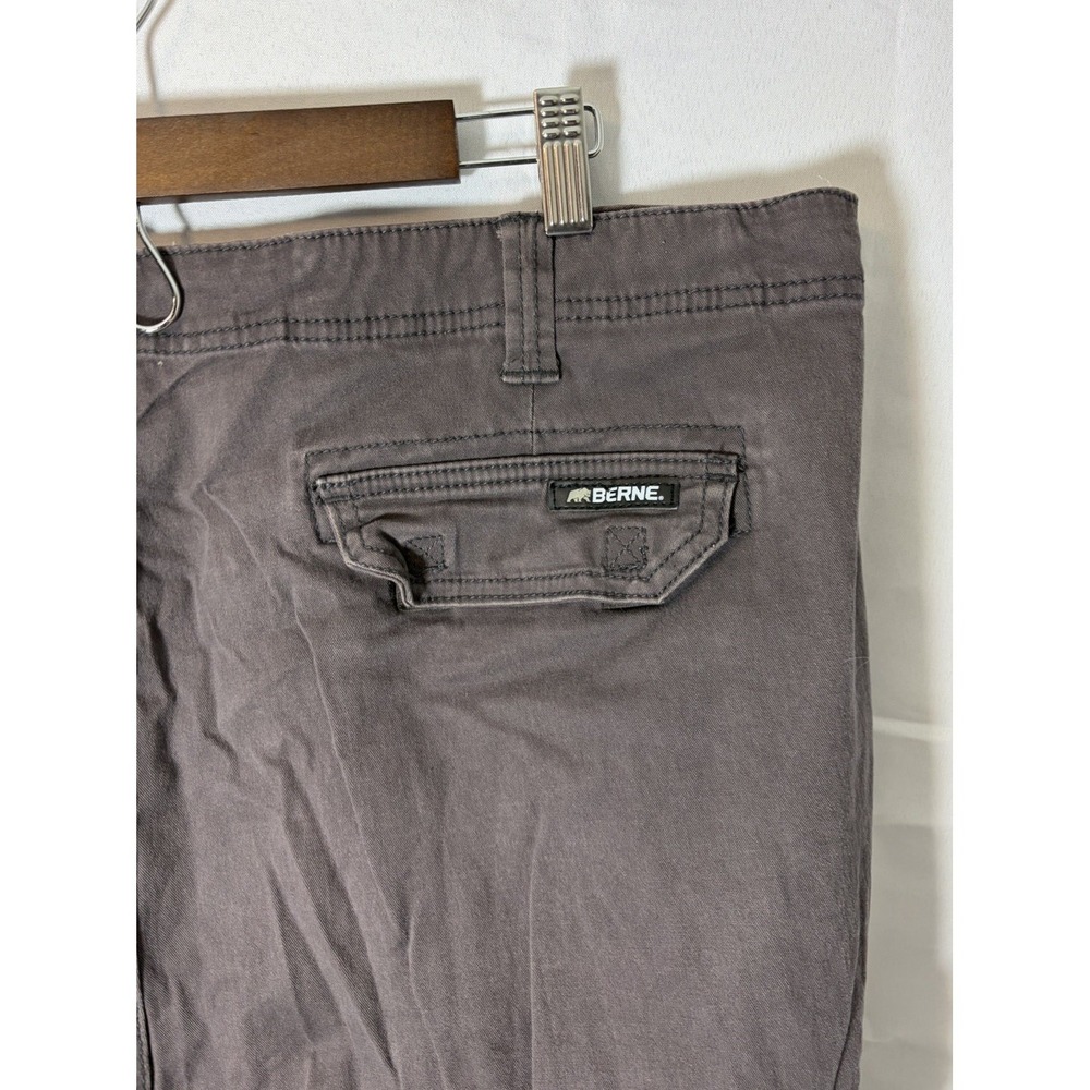 Berne Men's Cargo Shorts Gray Flat Front Pockets Cotton Blend Relaxed Gorpcore - Picture 11 of 16